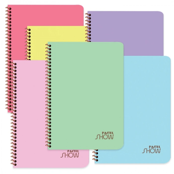 KESKİN PASTEL SHOW PP KAPAK SPİRALLİ DEFTER A4 72 YP. KARELİ  324412-99