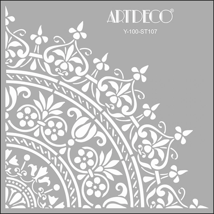 ARTDECO STENCİL 30X30CM DAMASK DESEN 107