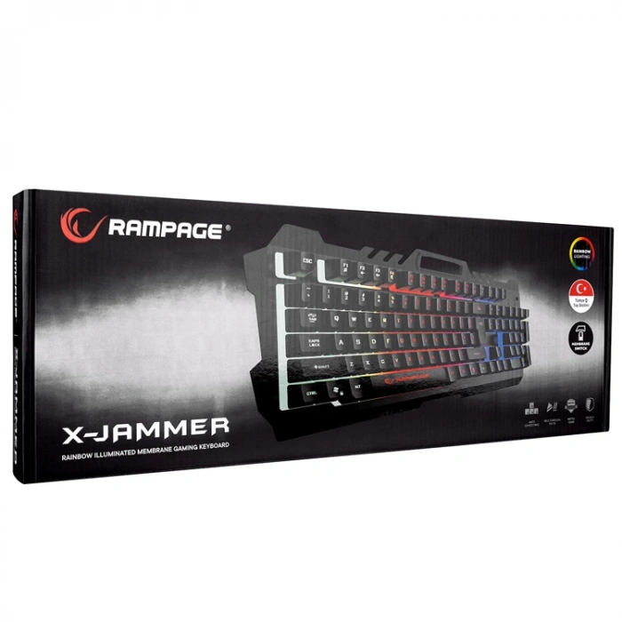 RAMPAGE KB-R57 X-JAMMER GÖKKUŞAĞI AYDINLATMA USB TAM TÜRKÇE