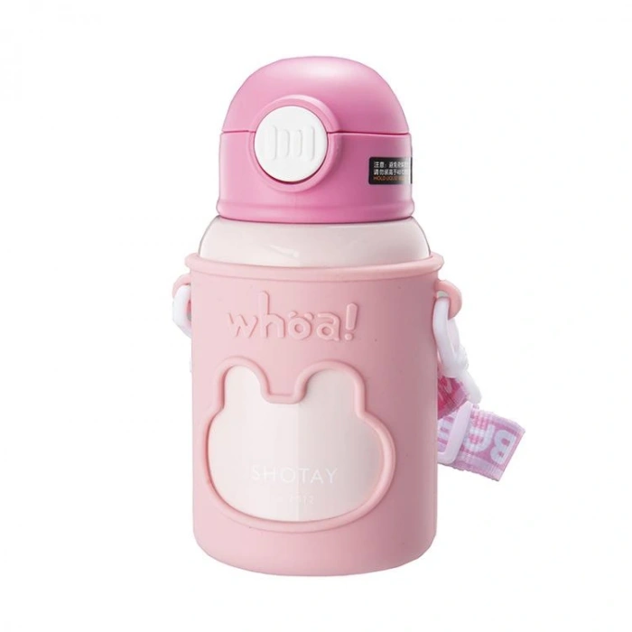 SHOTAY HAPPY EVERYDAY ASKILI SİLİKON KILIFLI ÇELİK TERMOS MATARA 8816 480 ML