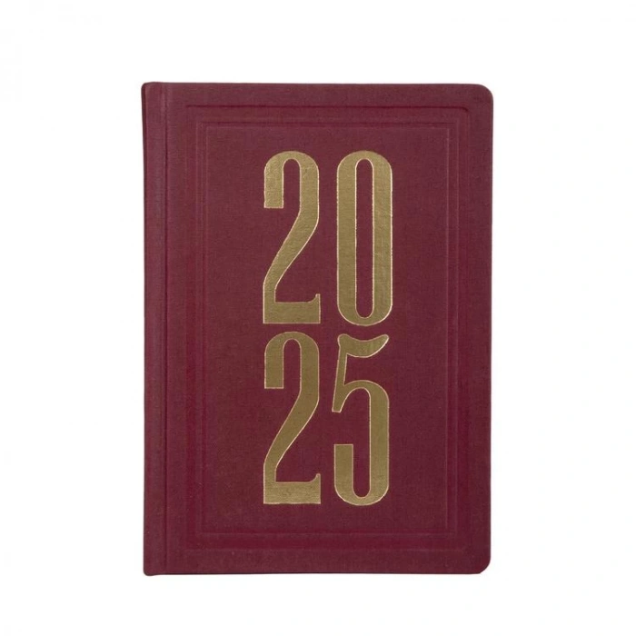 ECE 13X18 AŞİYAN HAFTALIK ÇİZGİSİZ AJANDA BORDO (DÜZ)