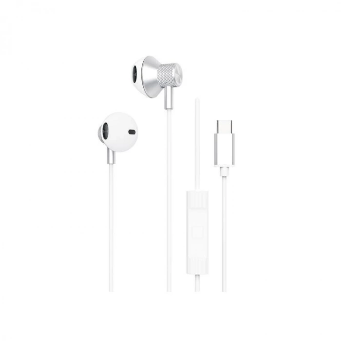 S-LINK SL-TPK05 TYPE-C MOBİL TELEFON UYUMLU METAL BEYAZ KULAKLIK