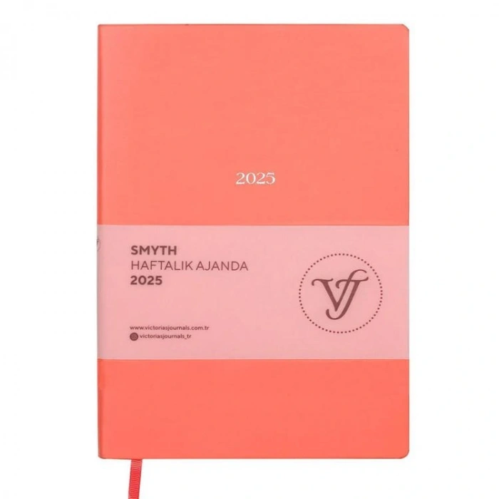 VICTORIAS JOURNALS 124-1422 14X20,5 SMYTH HAFTALIK AJANDA A5 - ŞEFTALİ RENGİ