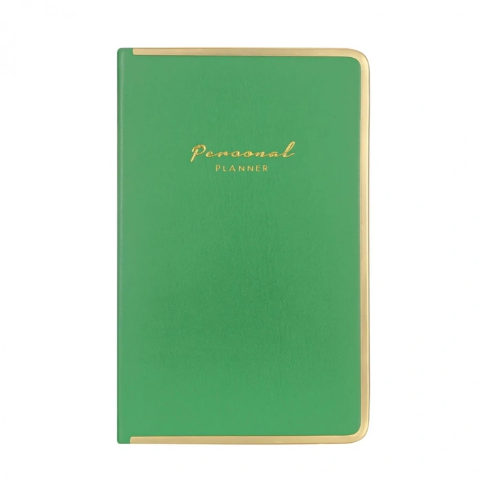 VICTORIAS JOURNALS MONACO 0228 VEGAN DERİ SERT KAPAK 13x21 100gr.160 SYF. PLANNER ÇİZGİLİ DEFTER YEŞİL