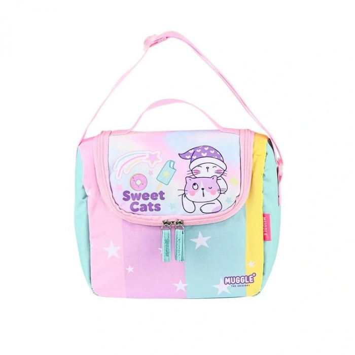 MUGGLE MU-5736 SWEET CATS TEK GÖZLÜ BESLENME ÇANTASI - SU YEŞİLİ