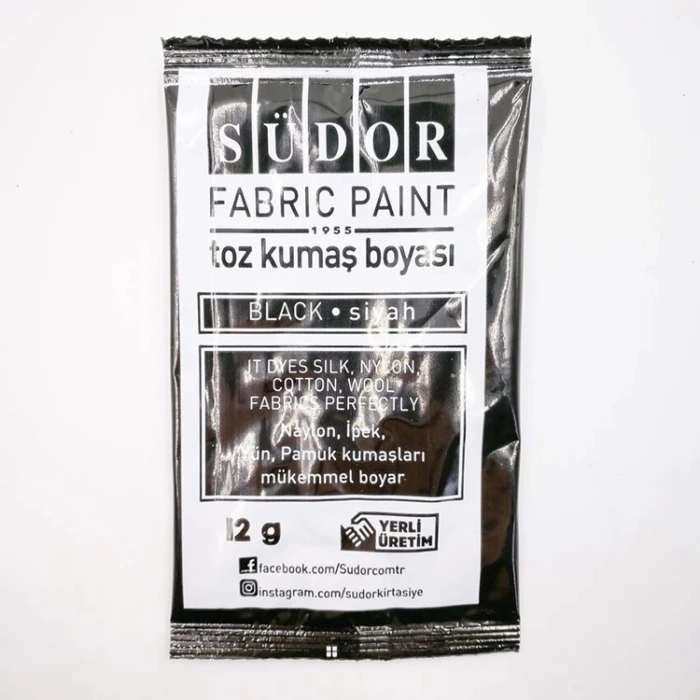 SÜDOR KB10 TOZ KUMAŞ BOYASI SİYAH