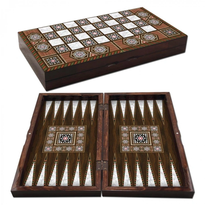 STAR 1020128 MASİF SEDEF BÜYÜK TAVLA TAKIMI