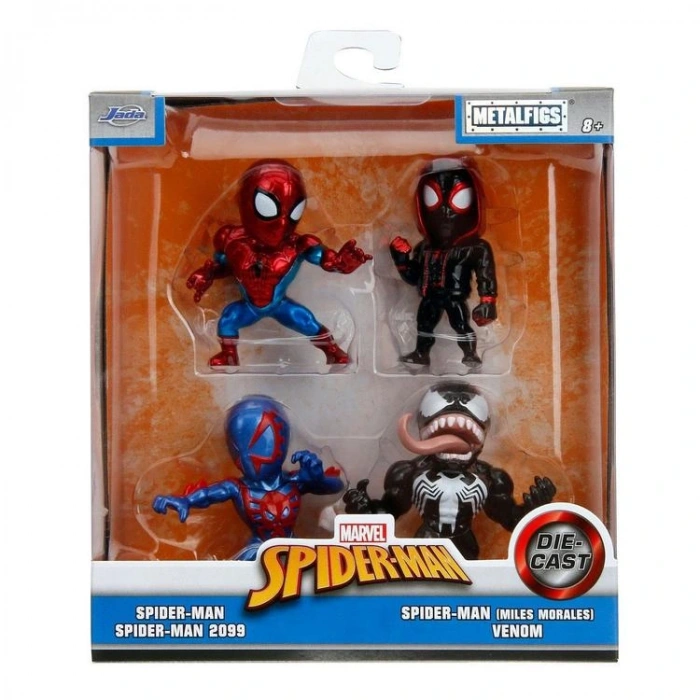 SİMBA JADA 3222015 MARVEL SPIDER-MAN (MILES MORALES) VENOM  4LÜ METAL FİGÜR 8+