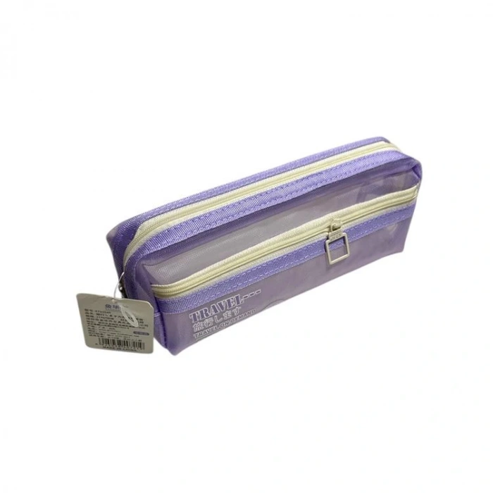 ODAK KT62049 TRAVEL ÇİFT GÖZLÜ PASTEL RENKLİ FİLE KALEM ÇANTASI 21 x 6 x 8 - TEKLİ