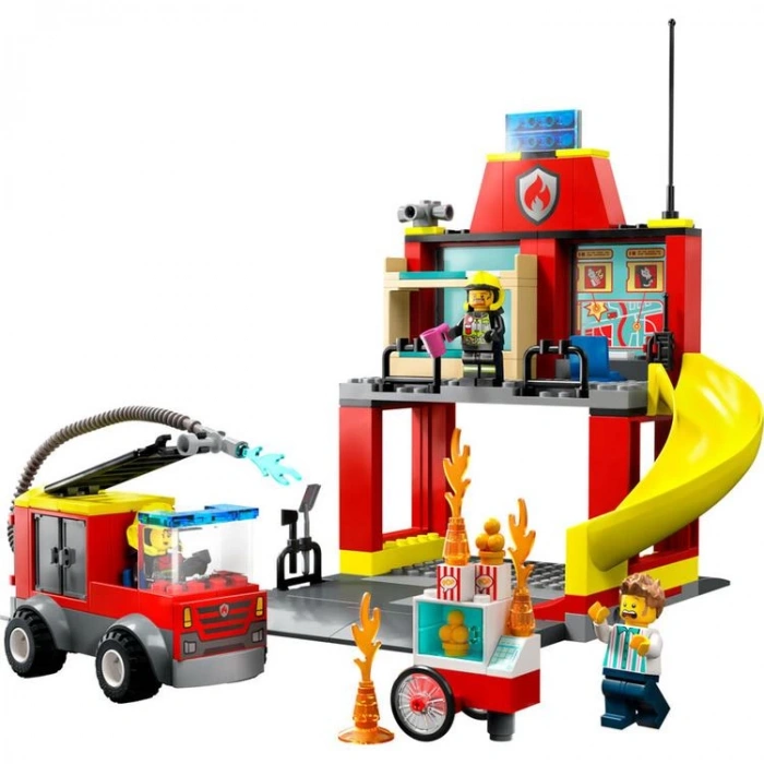 LEGO CITY 60375 İTFAİYE SERVİSİ VE İTRAİYE KAMYONU 153 PARÇA 4+