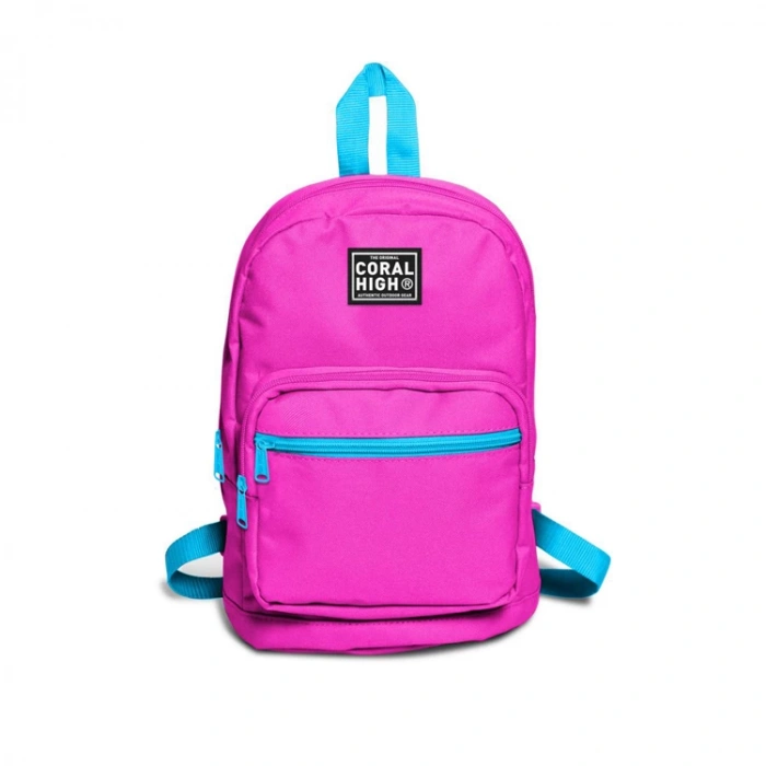 CORAL HIGH 24208 NEON PEMBE ÜÇ BÖLMELİ MİNİ SIRT ÇANTASI