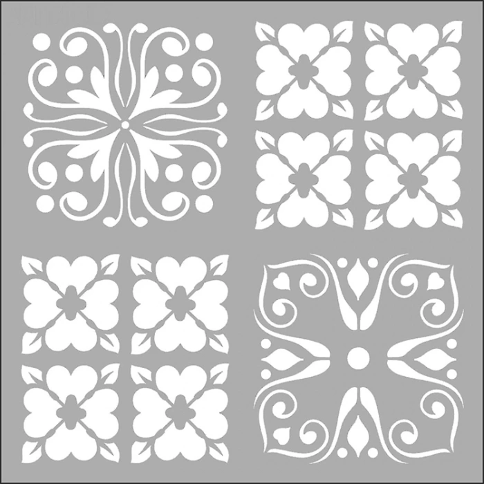 ARTDECO STENCİL 30X30CM DÖRTLÜ TALAVERA-3 148
