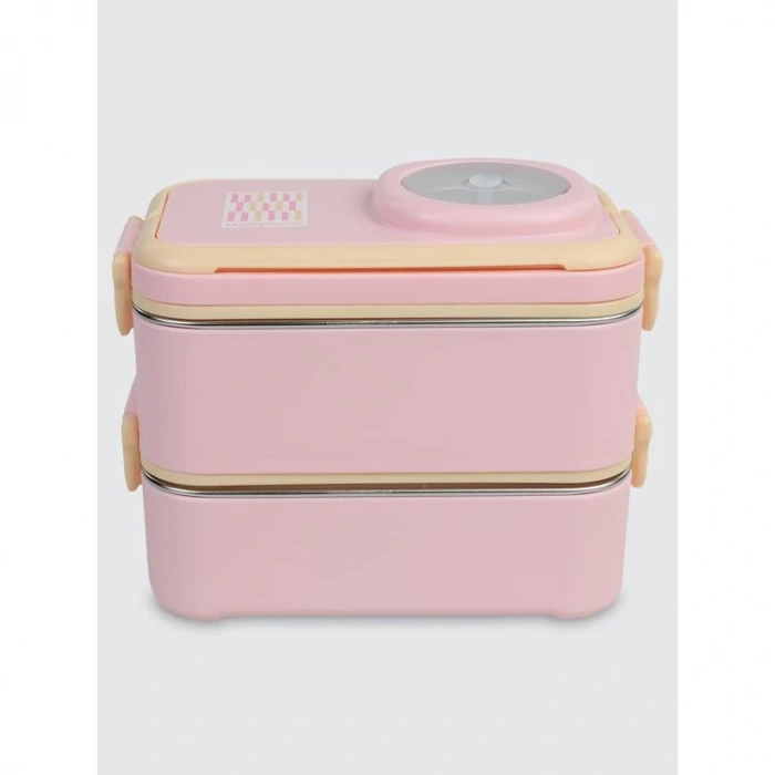 UZSPACE VGN-8023-8093 PASLANMAZ ÇELİK YEMEK KABI - LUNCH BOX  1200 ML PEACH PINK