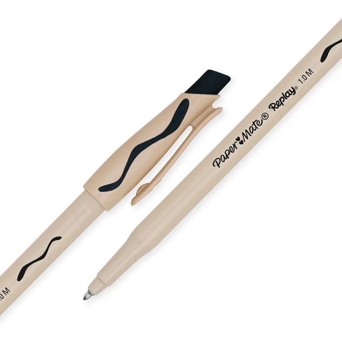 PAPER MATE REPLAY SİLİNEBİLİR TÜKENMEZ KALEM 1.0mm SİYAH - 190784