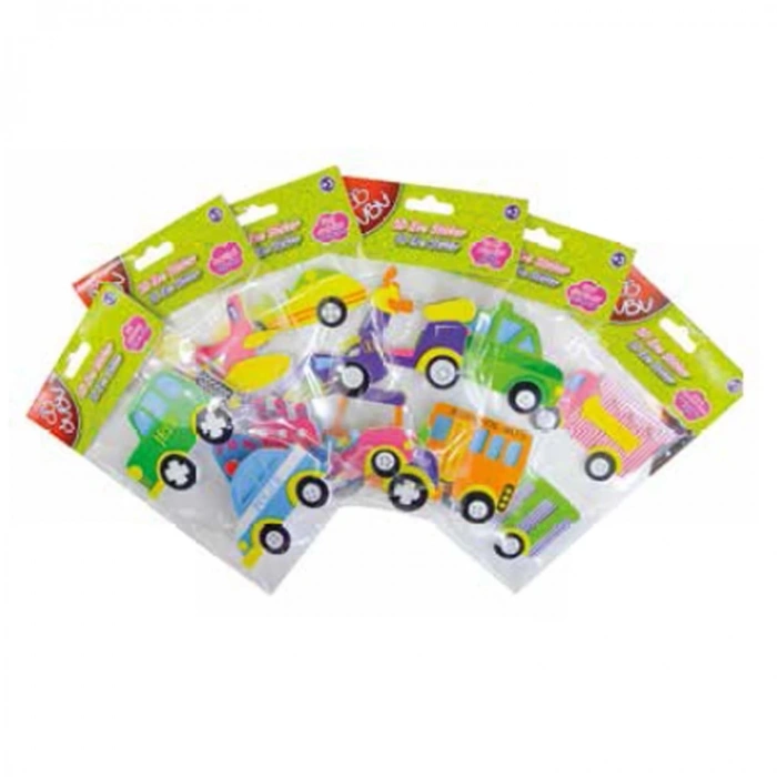 BU-BU 3 BOYUTLU EVA STICKER TAŞITLAR BUBU-STS007