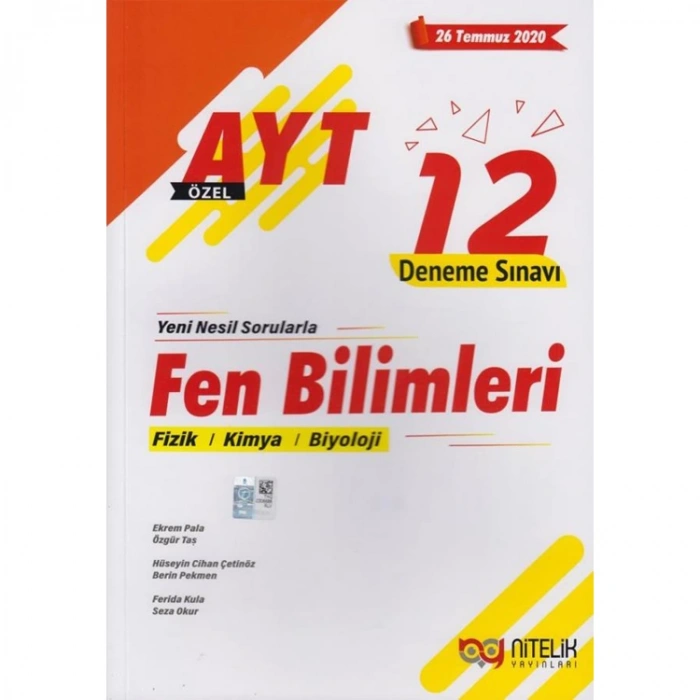 NİTELİK YKS AYT FEN BİLİMLERİ 12 DENEME SINAVI