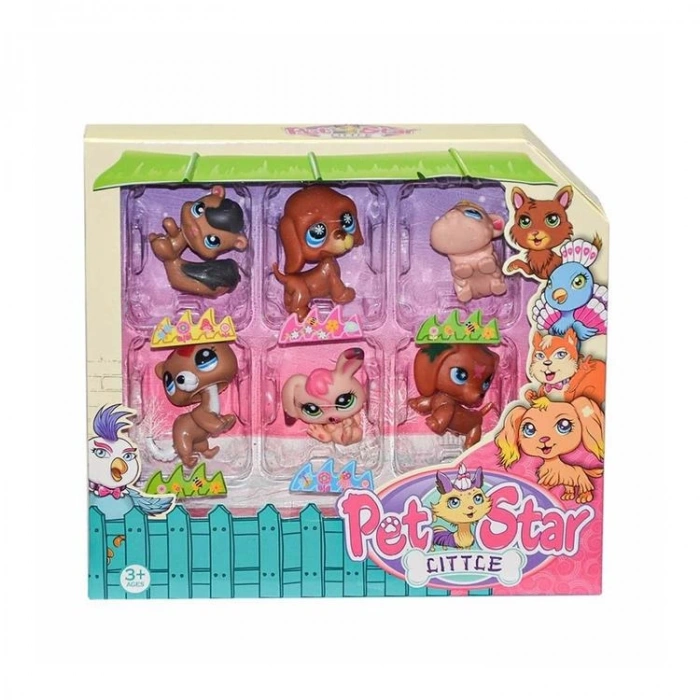 KIZILKAYA 3046A2 LITTLE PET STAR NEŞELİ MİNİŞLER AİLESİ 6lı