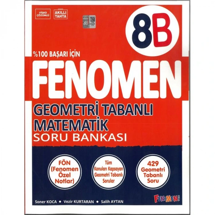 FENOMEN 8. SINIF GEOMETRİ TABANLI MATEMATİK SORU BANKASI (B)
