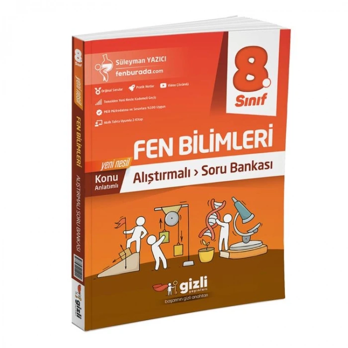 GİZLİ 8. SINIF FEN BİLİMLERİ ALIŞTIRMALI SORU BANKASI