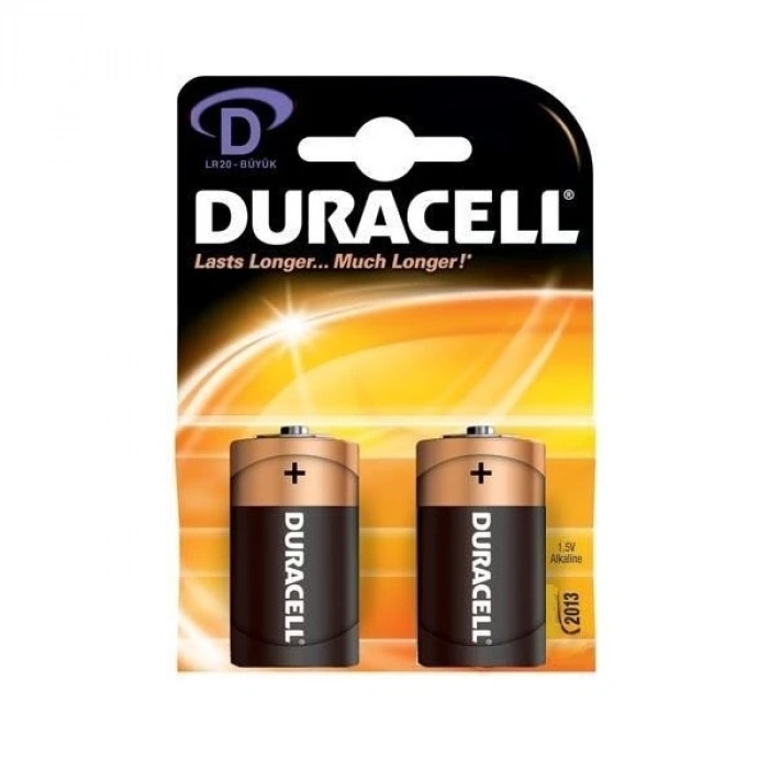 DURACELL D BÜYÜK BOY PİL 2Lİ KART