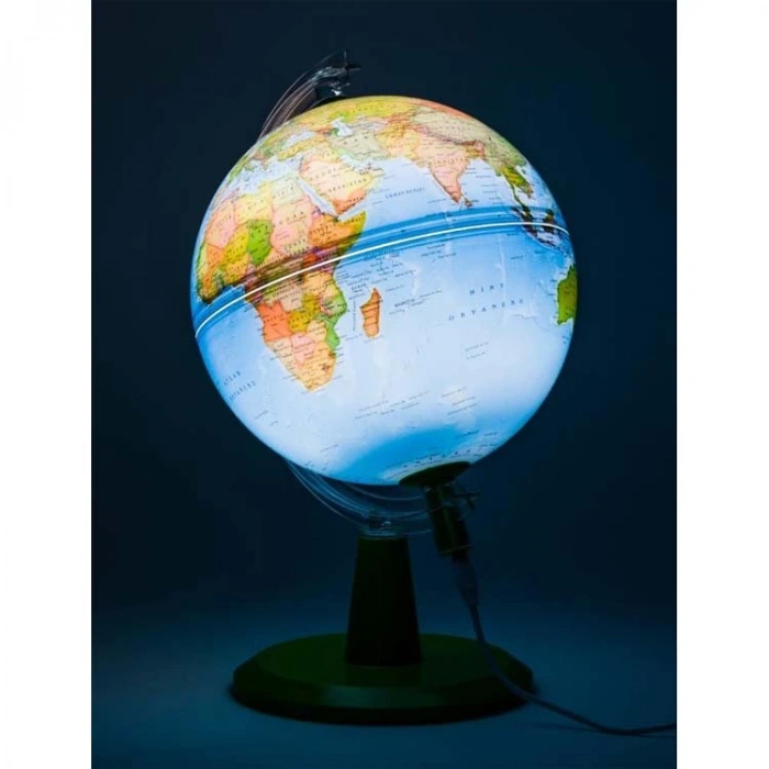 GÜRBÜZ 26 CM GRAFİK STANDLI FİZİKİ IŞIKLI KÜRE