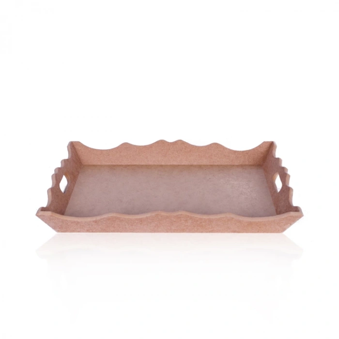 TEKNOPOİNT AHŞAP HOBY TPS43 İNCE DALGALI TEPSİ BÜYÜK