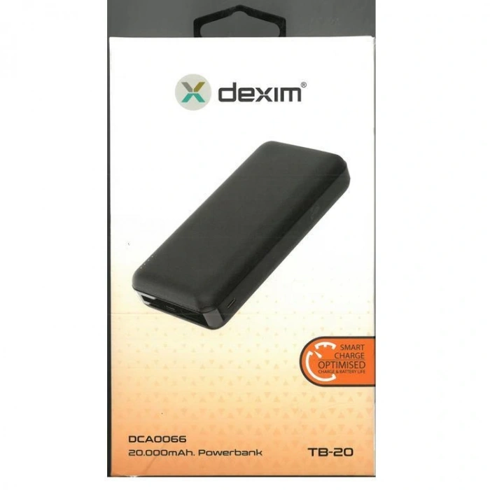 DEXIM DCA0066 - TB20 20.000mAh TAŞINABİLİR POWERBANK SİYAH