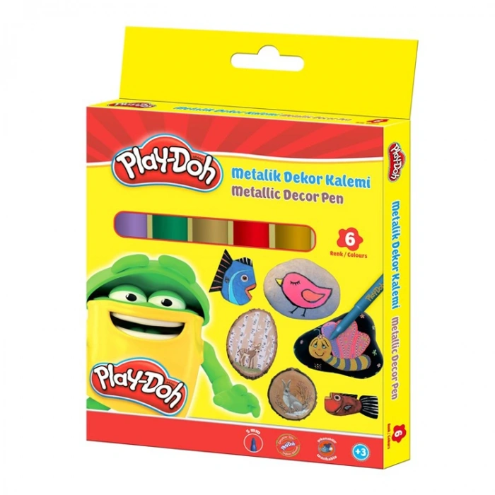 PLAY-DOH KEÇELİ KALEM METALİK  6 RENK PLAY-KE016