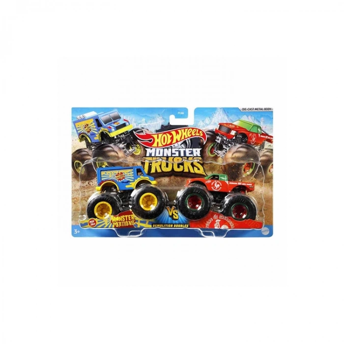 MATTEL FYJ64- HOT WHEELS MONSTER TRUCKS İKİLİ  ARAÇLAR