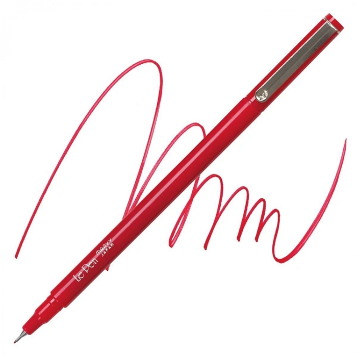 MARVY LE FINE PEN 4300-2 EKSTRA FINE UÇ KALEM METAL KLİPS- RED