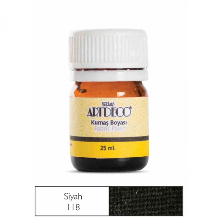 ARTDECO KUMAŞ BOYASI 25 ML.BLACK Y-010A-118