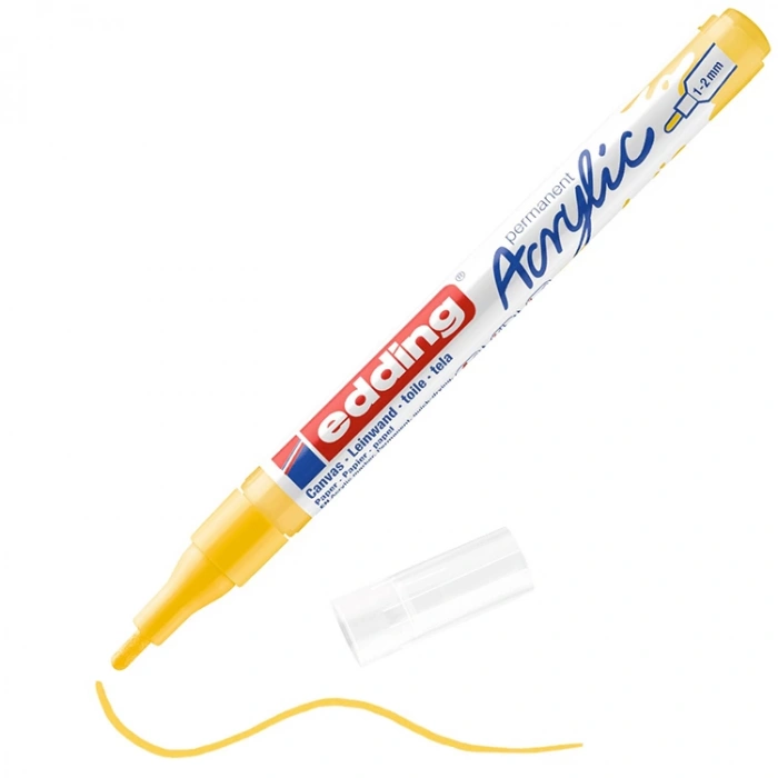 EDDING 5300 NO:905 AKRİLİK KALEM İNCE UÇLU 1-2mm TRAFİK SARI