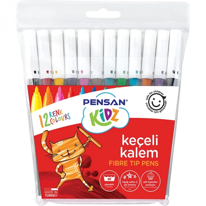 PENSAN KİDZ KEÇELİ BOYA KALEMİ 12 RENK