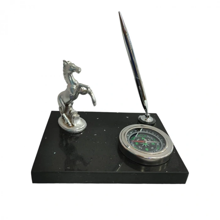 SADE HEDİYELİK MERMER MASA SETİ - PUSULALI AT NO:207