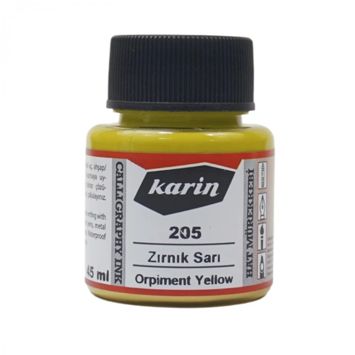 KARİN HAT MÜREKKEBİ ZIRNIK SARI 205 45ml.