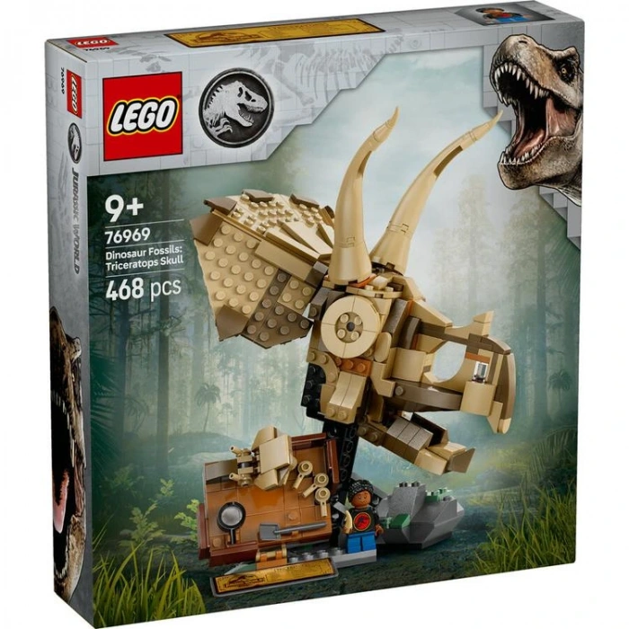 LEGO 76969 JURASSIC WORLD DİNOSAUR FOSSİLS : TRİCERATOPS SKULL 468 PARÇA 9+