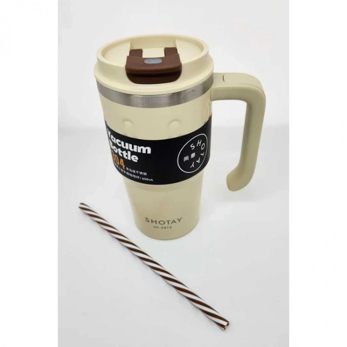SHOTAY HANDLE PİPETLİ/PİPETSİZ KULLANIM ÇELİK MUG 8169 650 ML