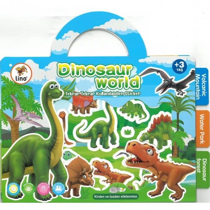 LİNO LS-303 TEKRAR TEKRAR KULLANILABİLEN STICKER - DINOSAUR WORLD