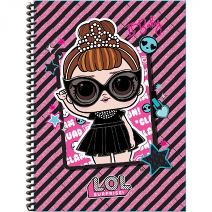 KESKİN L.O.L CAM KIRIKLI SPİRALLİ A6 BLOKNOT 80 YP.