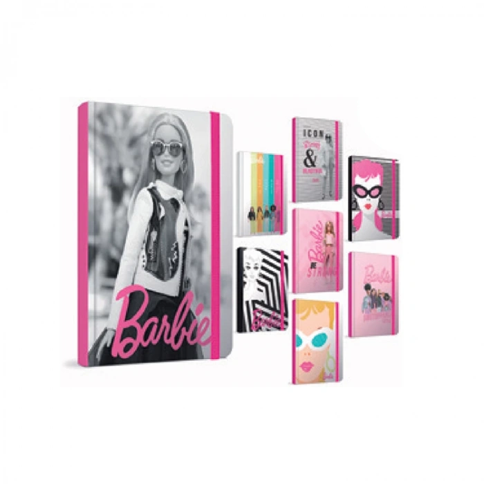 GIPTA BARBİE İPLİK DİKİŞLİ SERT KAPAK DEFTER 13x21 120YP. ÇİZGİLİ