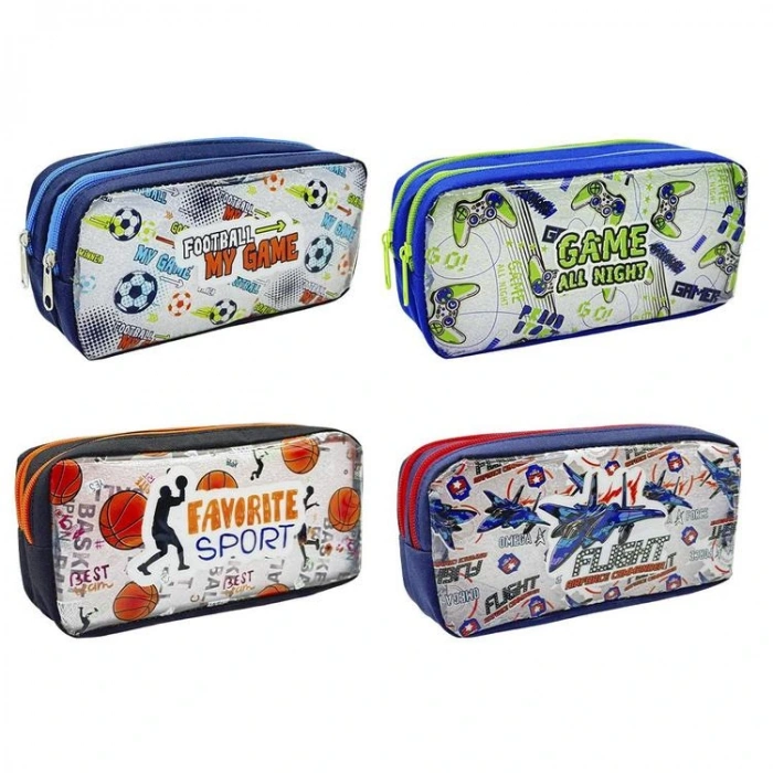 MİKRO S-10 PVC KALEM ÇANTASI 2 BÖLMELİ (ERKEK)