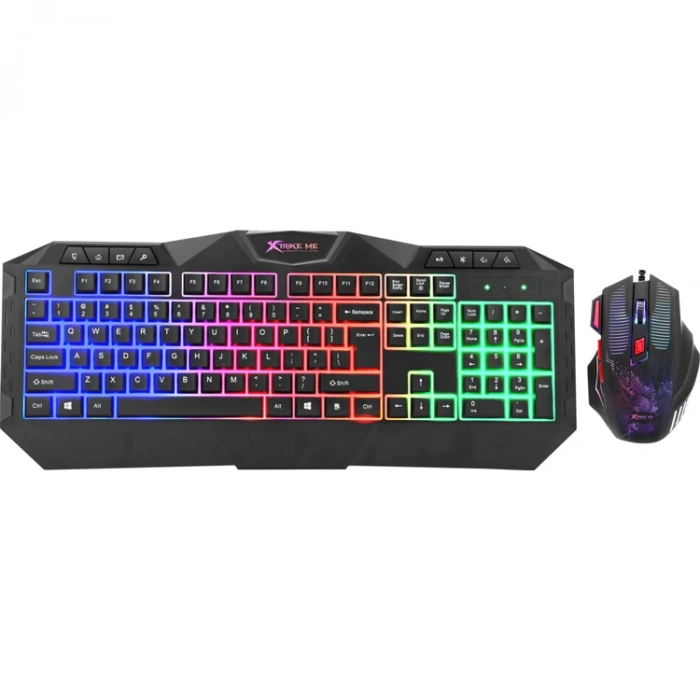 XTRİKE ME MK-852 KIT RAINBOW 2400DPI KLAVYE+MOUSE OYUNCU SETİ