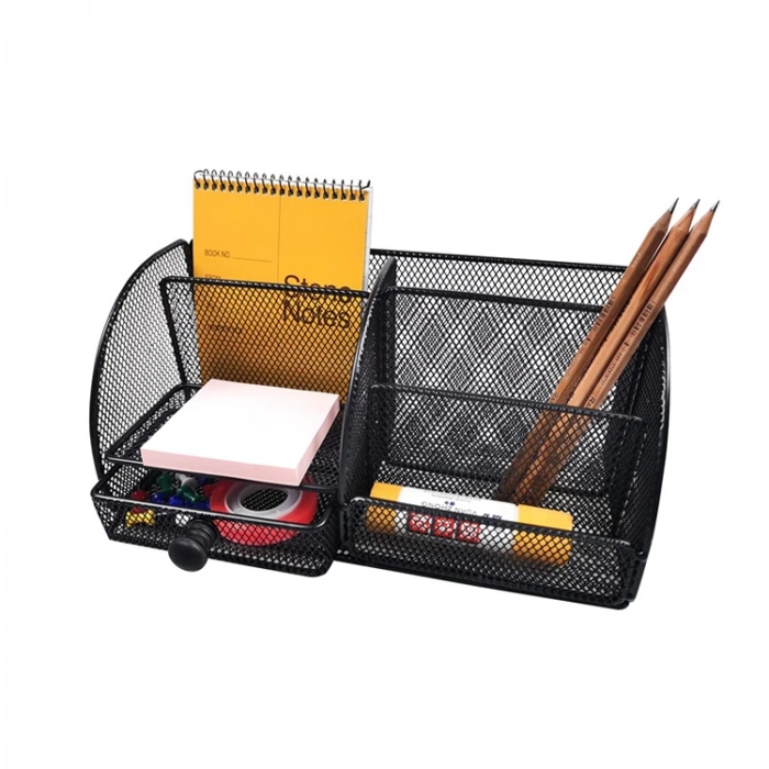 KRAF PERFORE MASA SETİ 4LÜ KOMBİNE ÇEKMECELİ 412G SİYAH