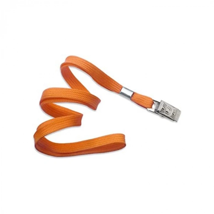 KRAF 510G METAL KLİPSLİ KART ASKI İPİ  TURUNCU