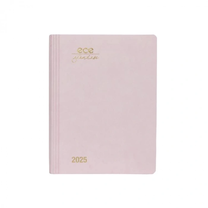 ECE 12X16 MARMARİS GÜNLÜK AJANDA ÇİZGİLİ TOZ PEMBE