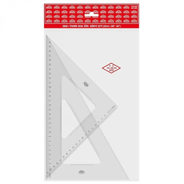 HATAS H0808 TEKNİK OKUL GÖNYE SETİ 32CM/60°-45°