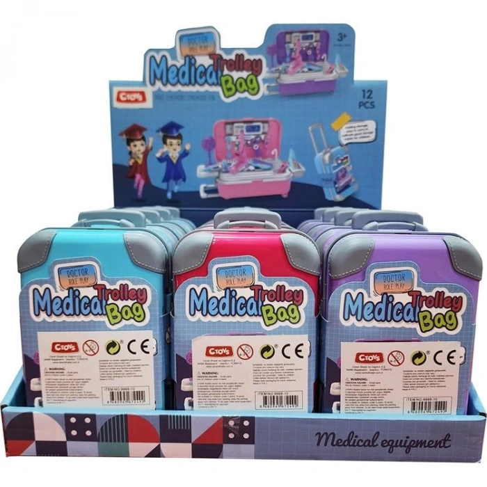 CTOY 9988-10 MİNİ ÇEKÇEKLİ DOKTOR ÇANTASI SETİ