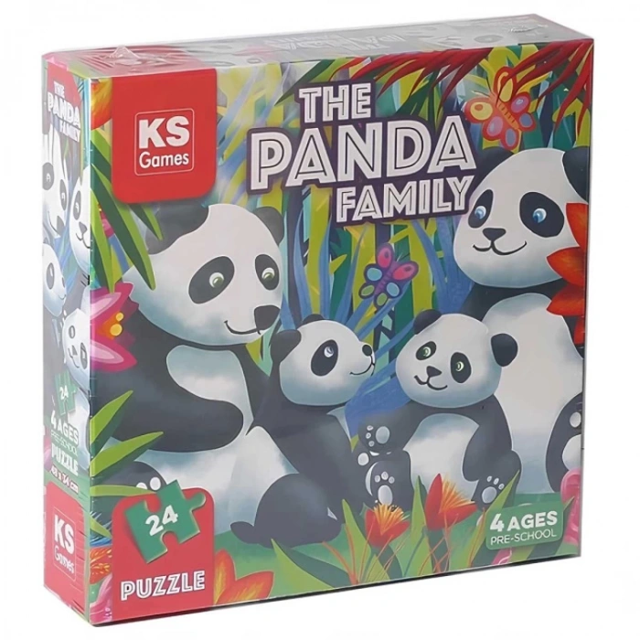 KS GAMES PRS32706 THE PANDA FAMILY 48x34cm YAPBOZ/PUZZLE 24 PARÇA OKUL ÖNCESİ 4YAŞ