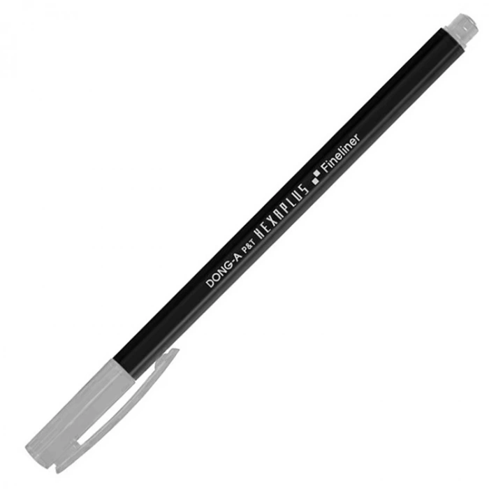DONG-A HEXAPLUS FİBER UÇLU FINELINER KALEM KOYU GRİ NO:50