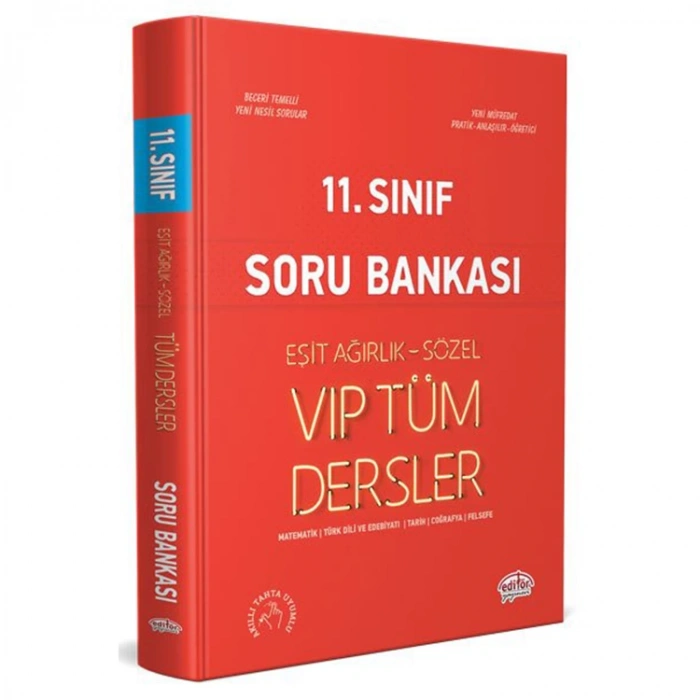 EDİTÖR 11. SINIF VIP TÜM DERSLER EŞİT AĞIRLIK SÖZEL SORU BANKASI